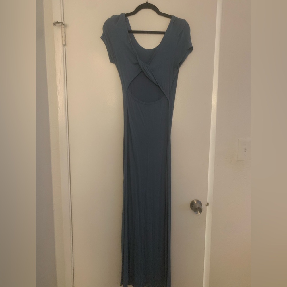 Boutique Keyhole back Blue Maxi Dress